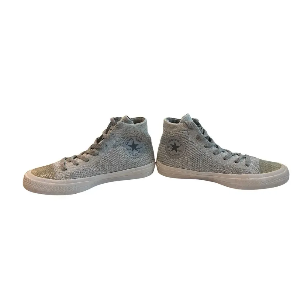 Converse Chuck Womens Size 7 Flyknit Gray High Top Sneakers 2017 Style 156735C